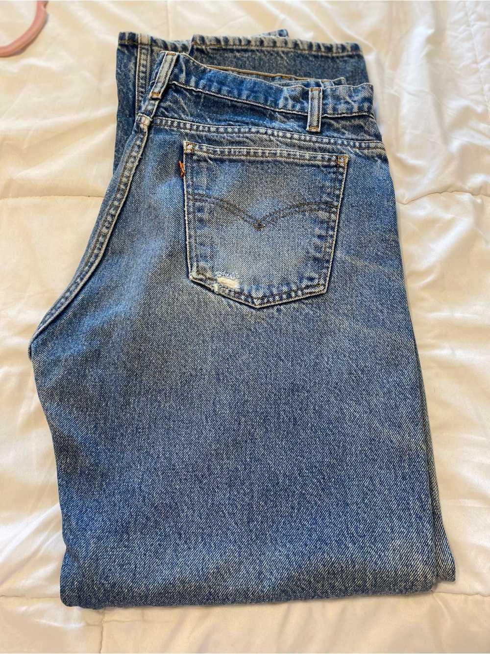 Levi's Straight Leg Medium Blue Denim Jeans